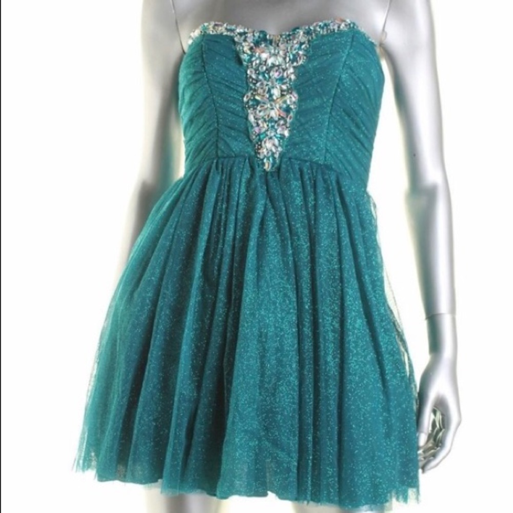 B.Darlin Blue Formal Dress